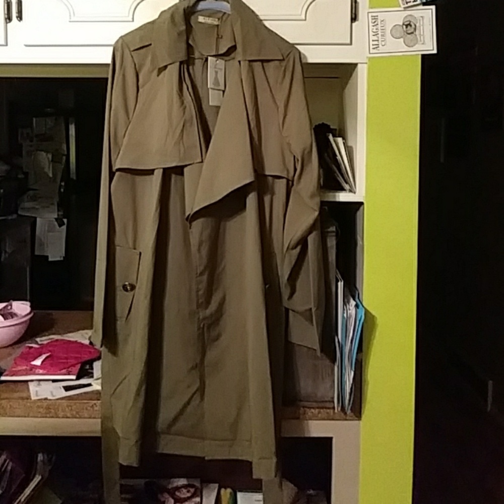 Olive light weight trench coat